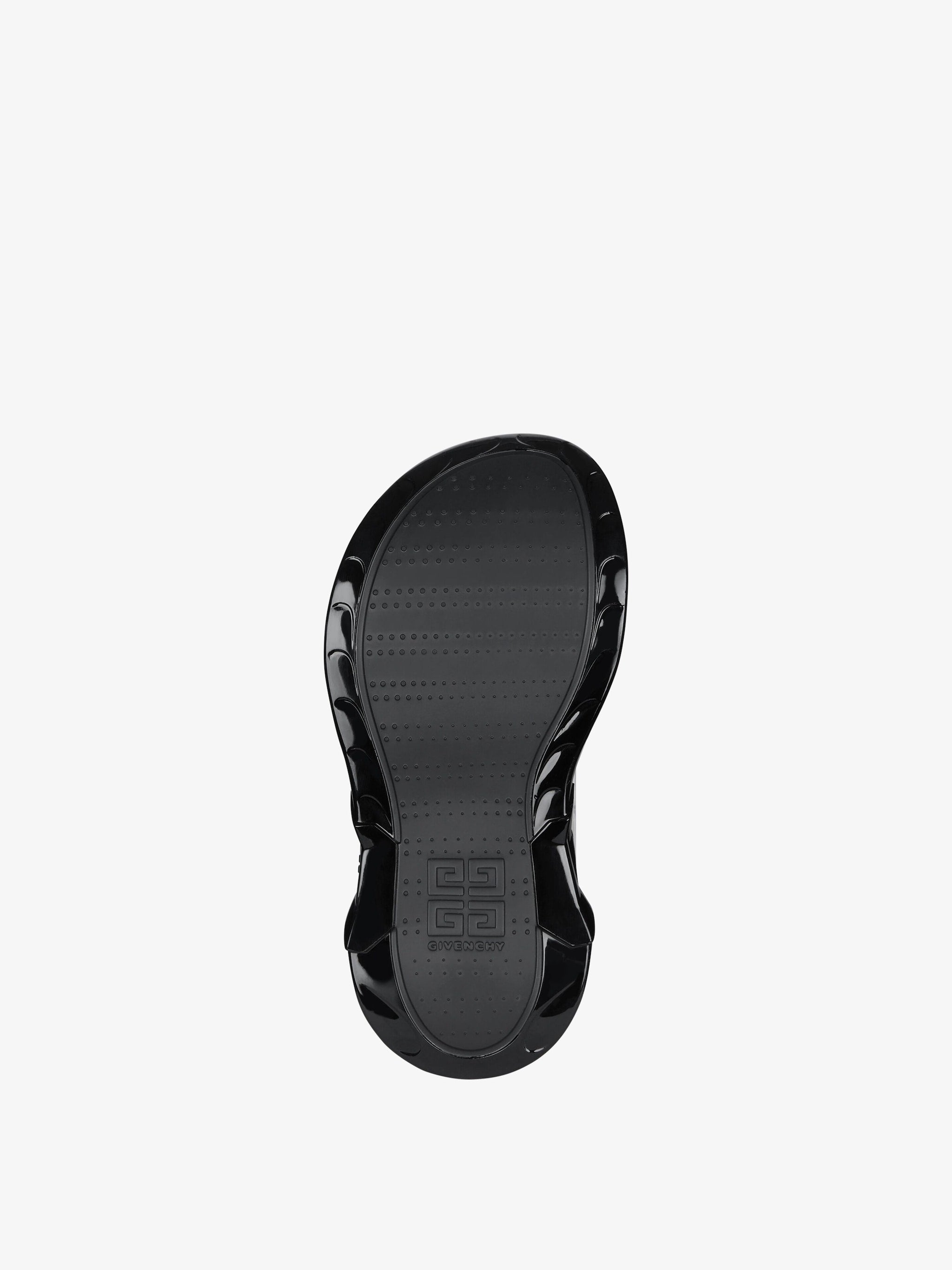 Marshmallow wedge mules in rubber