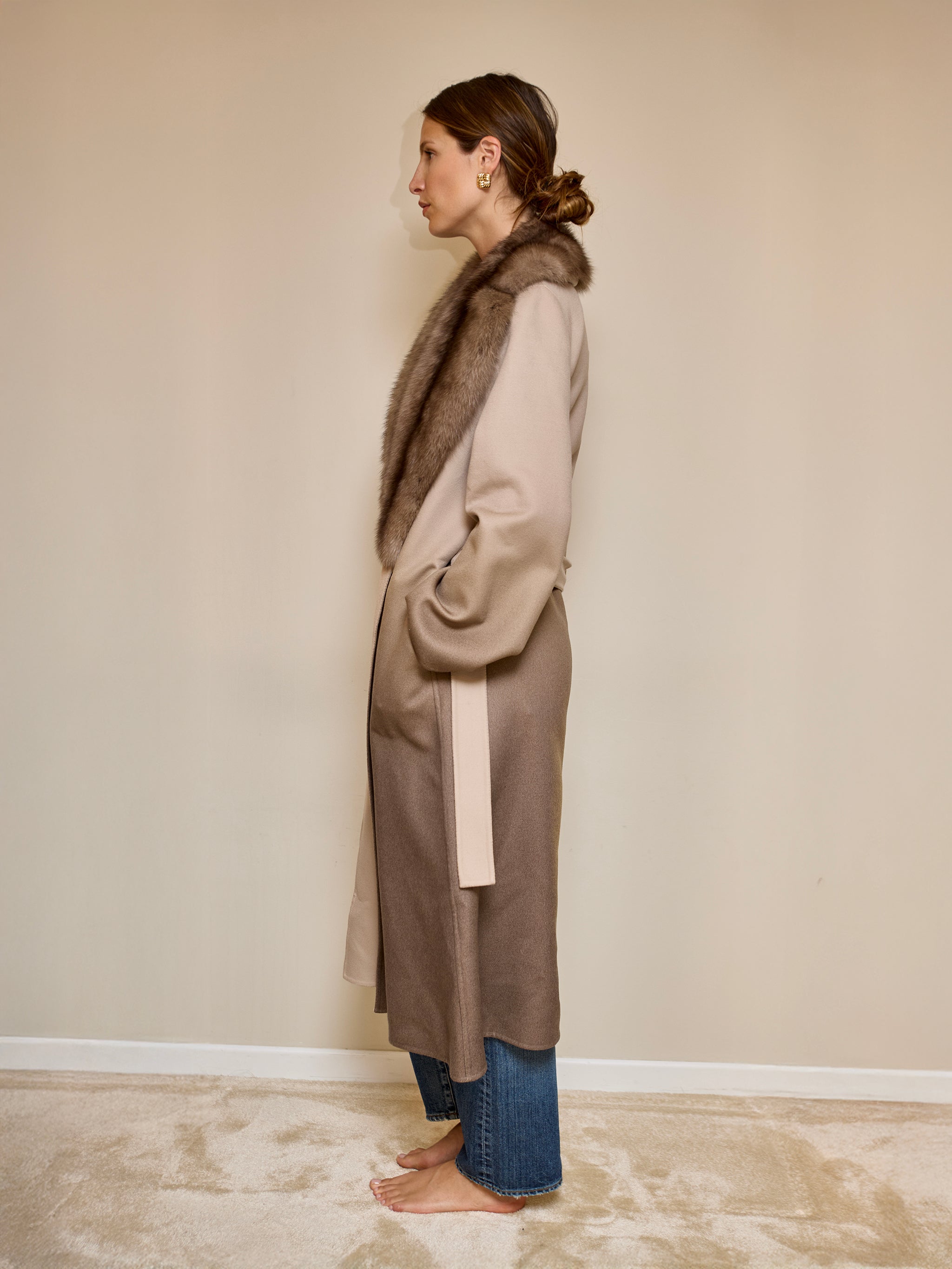 Manteau cachemire et zibeline