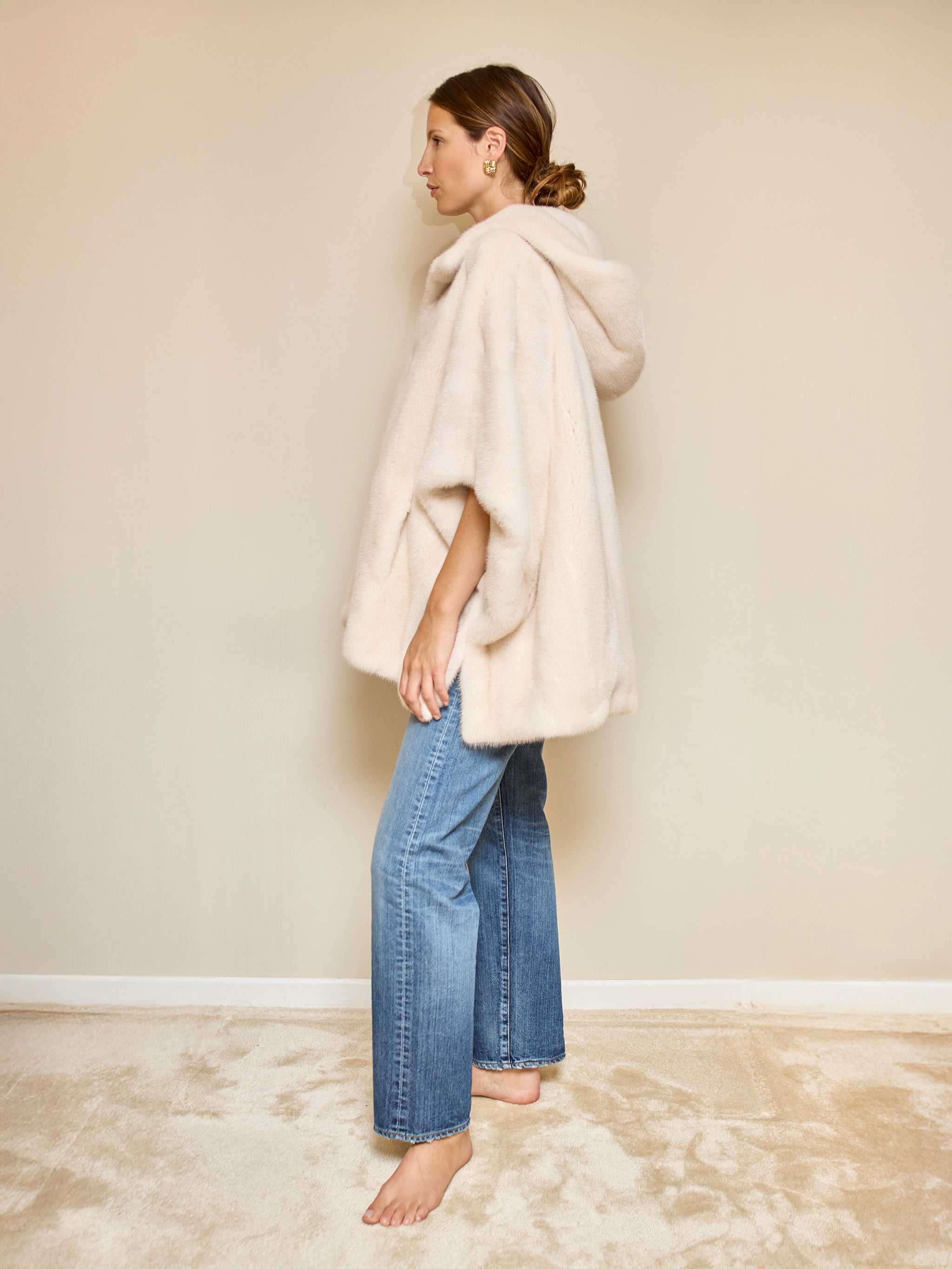 Cape en fourrure de Vison