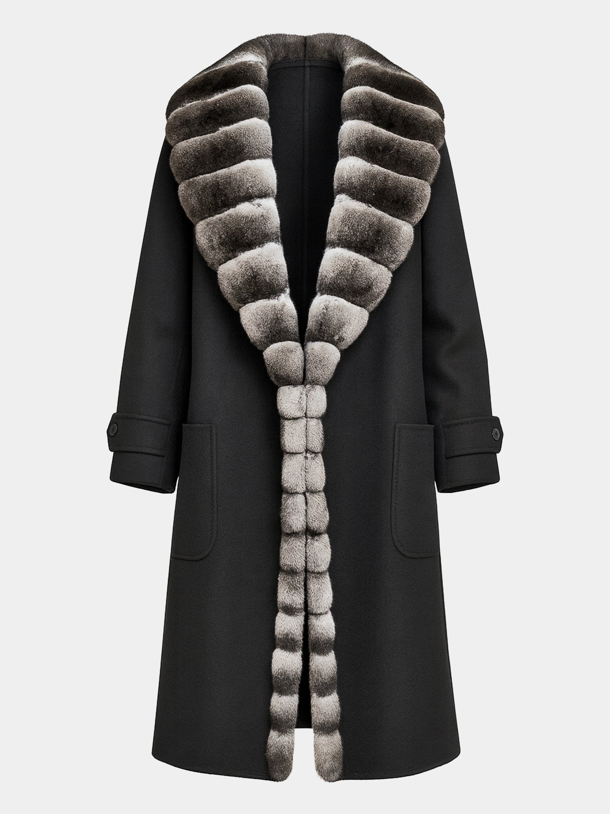 Manteau cachemire et chinchilla