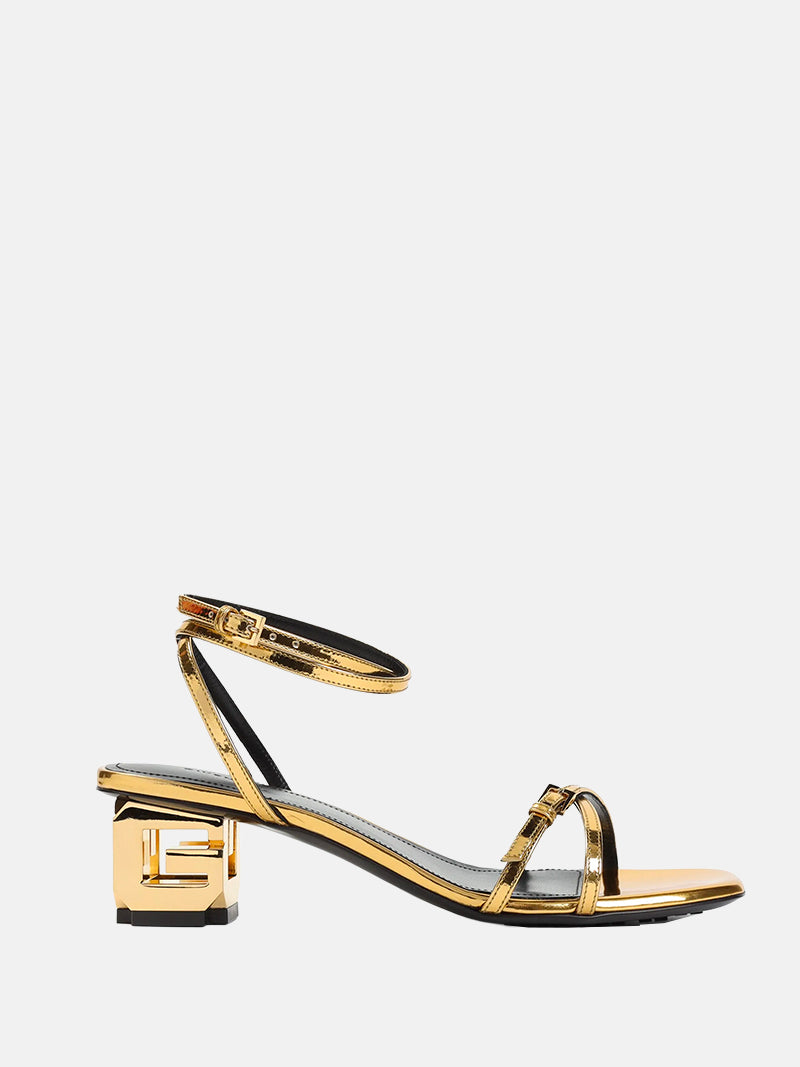 G Cube Gold Sandals