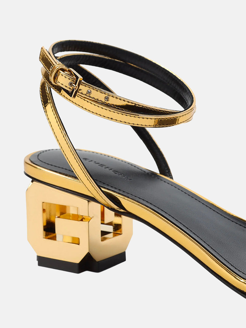 G Cube Gold Sandals