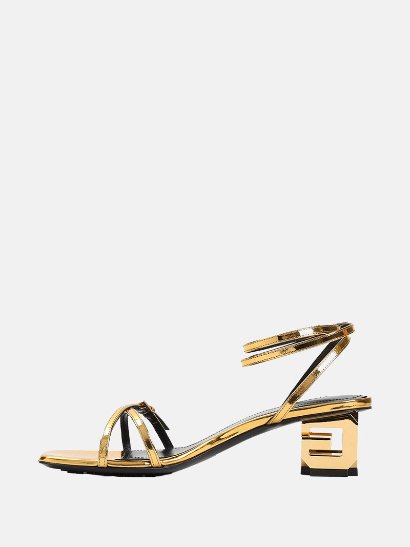 G Cube Gold Sandals