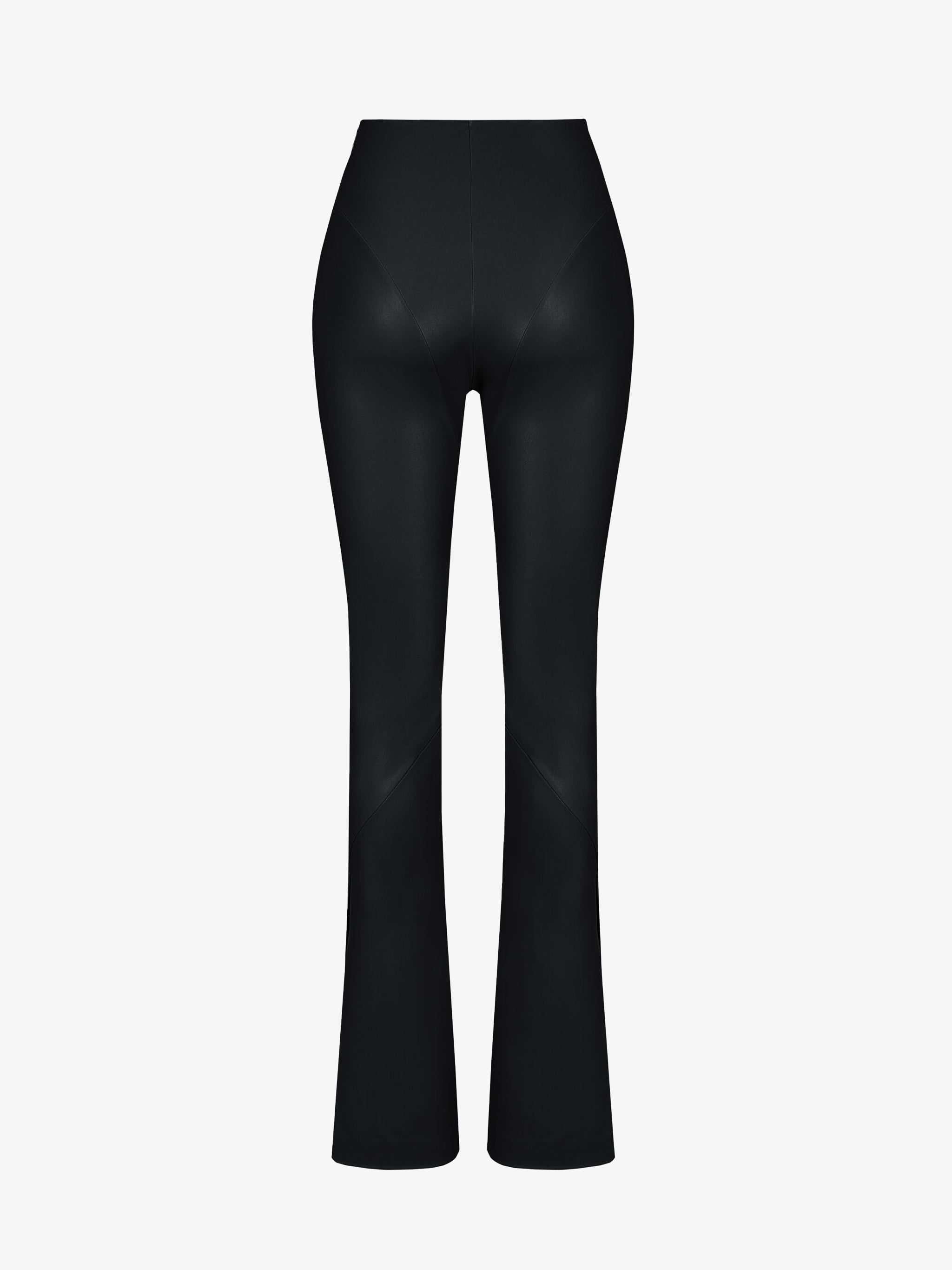 Vegan Leather Sculpting Flared Pants