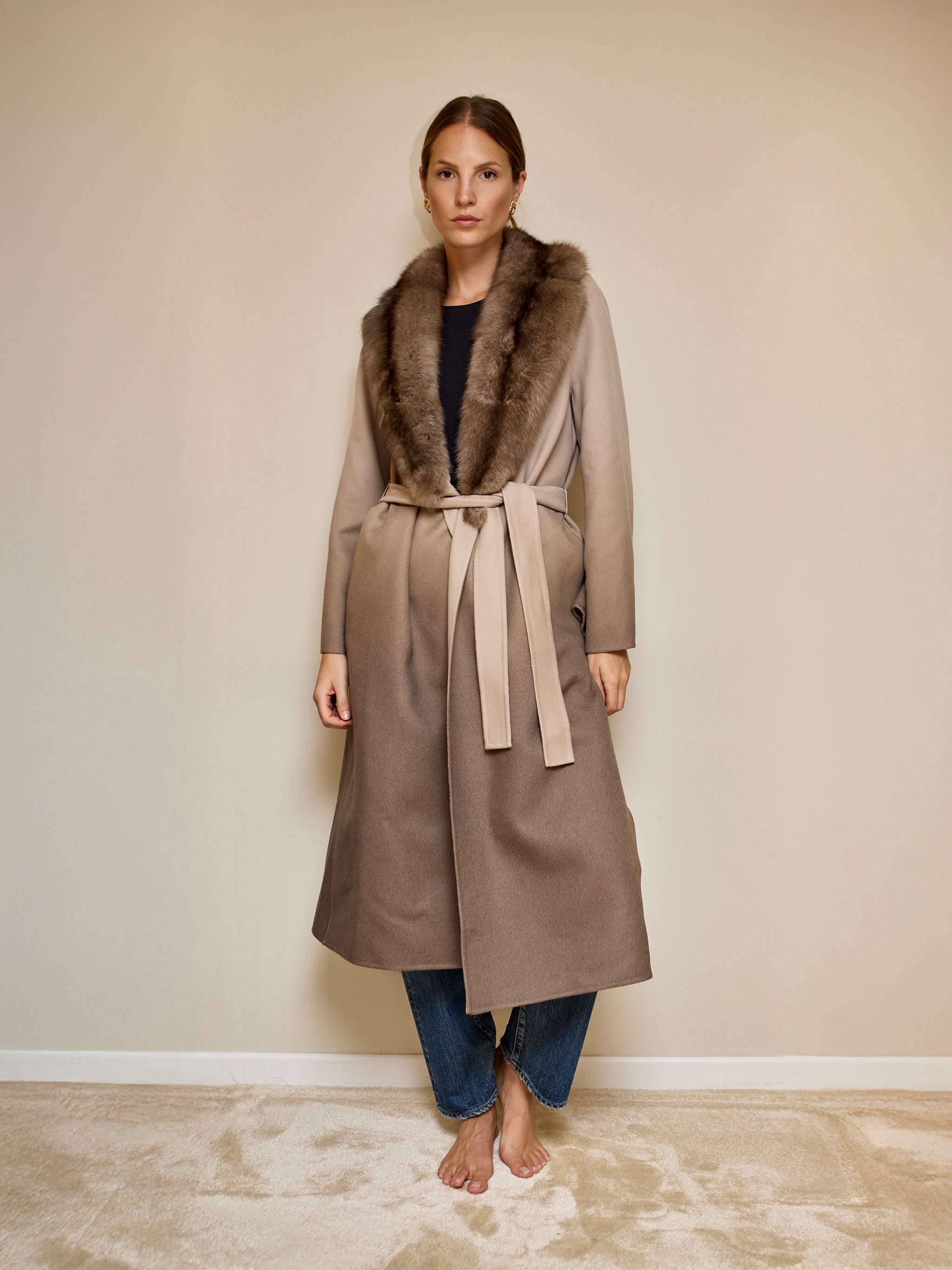 Manteau cachemire et zibeline