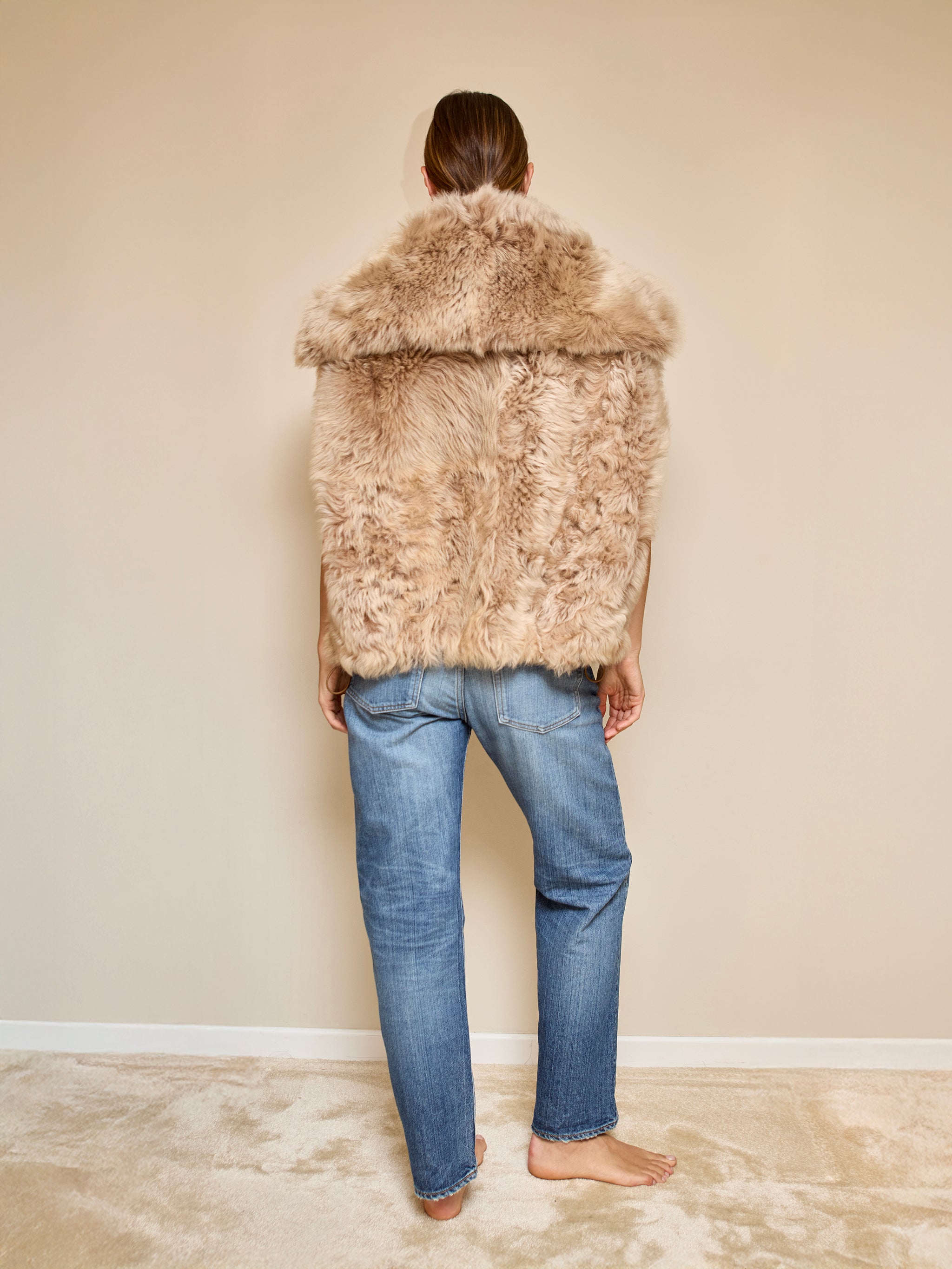 Gilet sans manche agneau CHAI LATTE