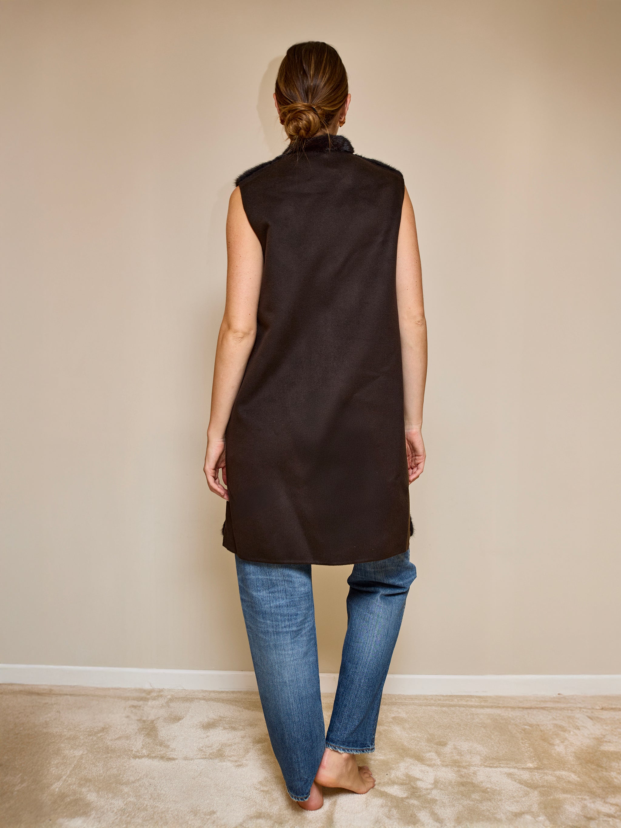 Gilet sans manches vison Loro Piana