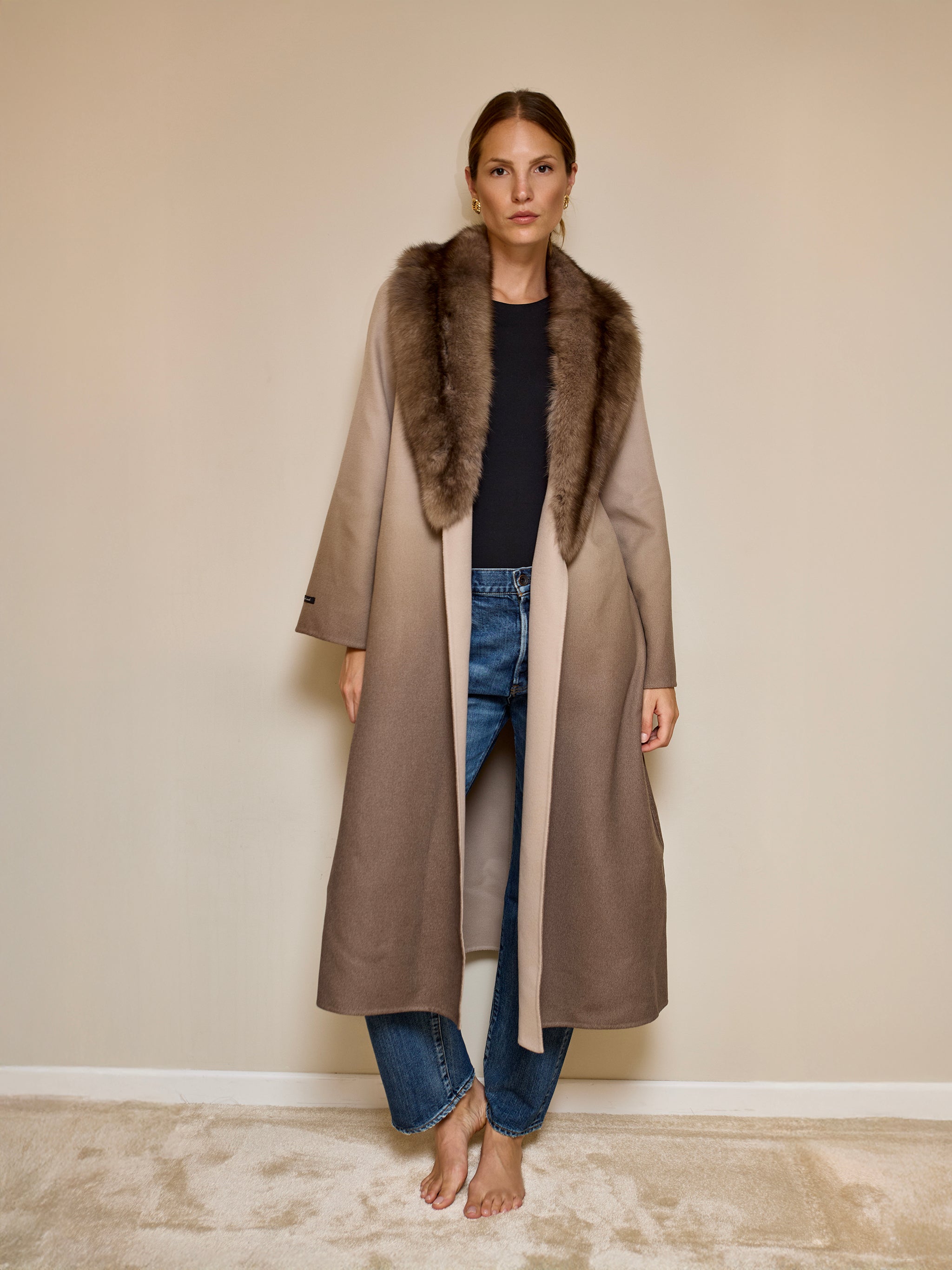 Manteau cachemire et zibeline