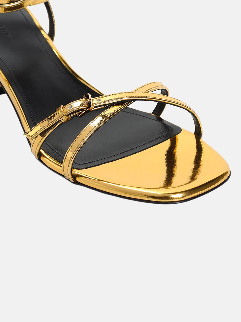 G Cube Gold Sandals