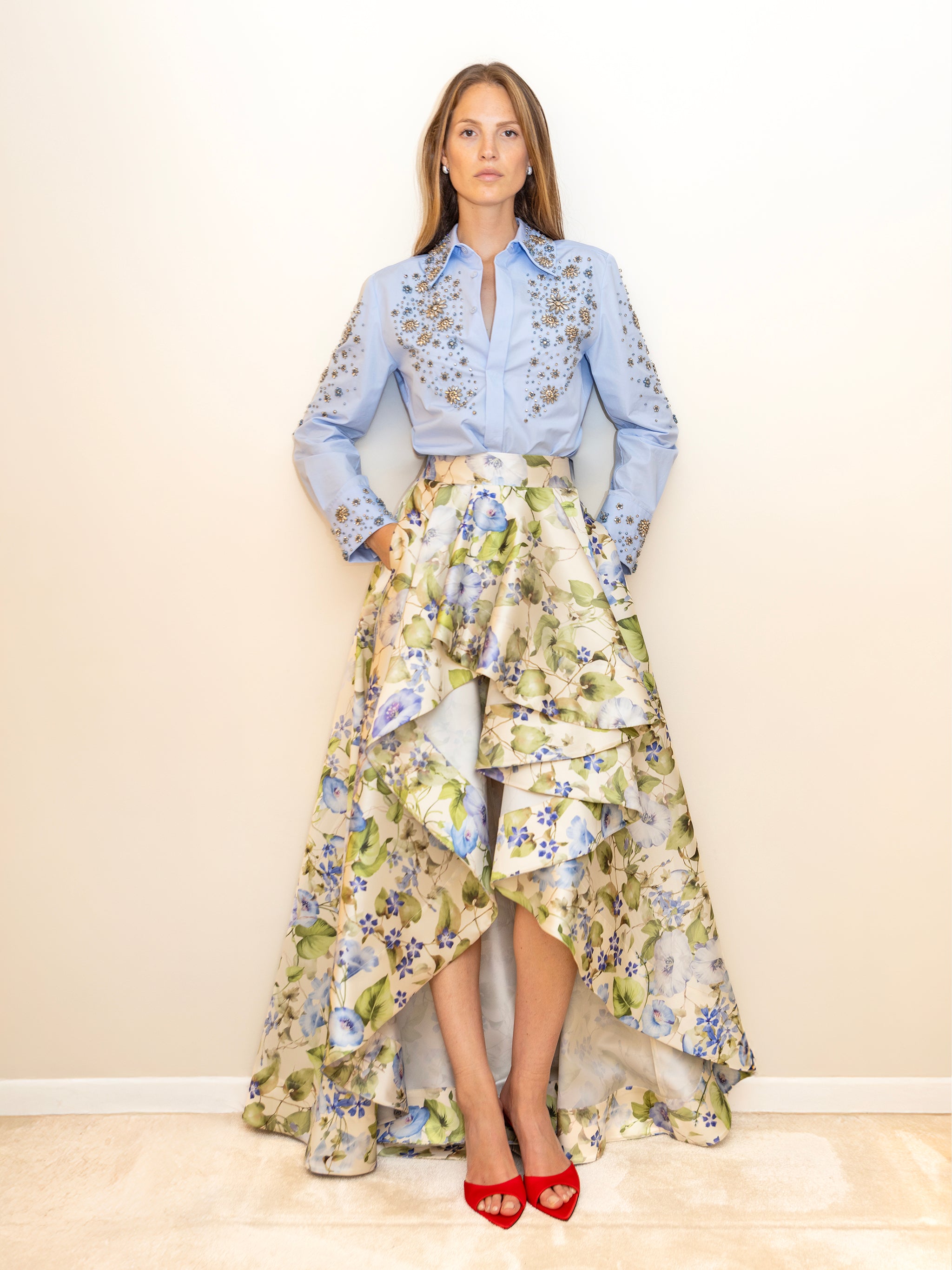 Embellished Cotton Shirt