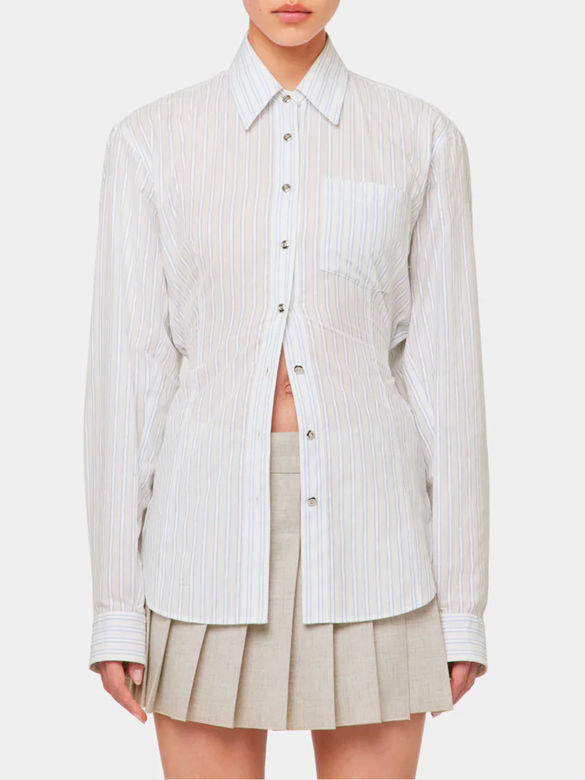 White stripped shirt